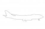 50125, Boeing E-4B Nightwatch Doomsday Plane outline, line drawing, MYFV28P11_03O