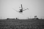Cropduster, Crop Dusting, Aerial Spraying, Pesticide, Hiller UH-12, Central Valley, TAHV01P11_16BW