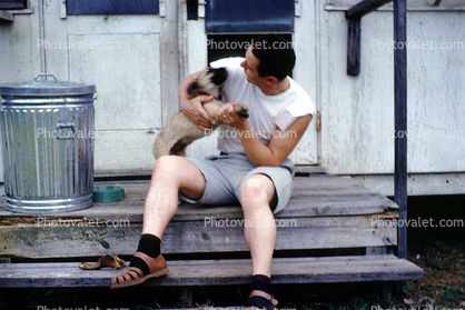 Man and his dog, 1960s
