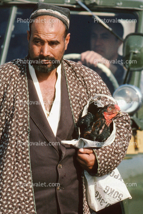 Man with his Rooster