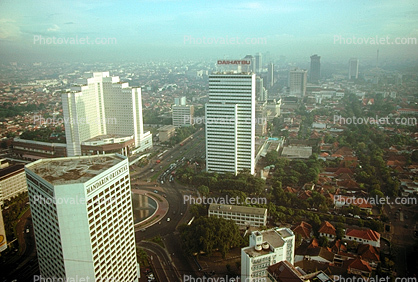 Jakarta, smog, highrise
