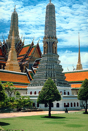 Prang Towers at Wat Phra Kaew Complex