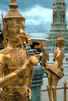 Thepnorasi Golden Statue at Wat Phra Kaeo Complex