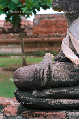 Lips, Nose, Buddha Face Statue, Ayutthaya Historical Park