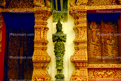 Statue at Wat Phra That Doi Suthep, Theravada Buddhist temple, Chaing Mai, Ayutthaya Historical Park