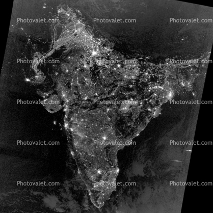 India Subcontinent, at night, nighttime, city lights