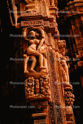 Erotic Statue, Sculpture, Carving, Sun Temple, Konarak, Orissa, 1950s