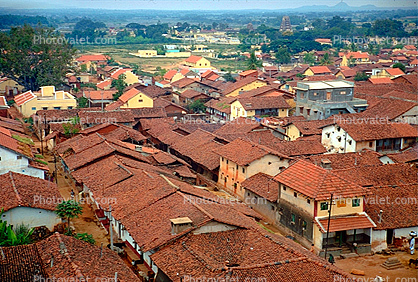 Red Rooftops, houses, Hassan, Karnataka, 1950s