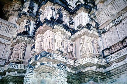 Erotic Carvings, Khajuraho, Madhya Pradesh, Temple