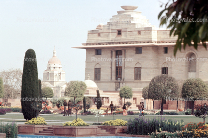 Moghul Gardens, Delhi, Palace Building, Trees