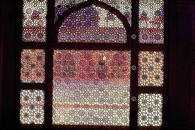 Window, latticework, Fatehpur, Sikri Rajasthan