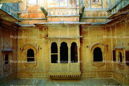 Building, Windows, Jaisalmir, Rajastan
