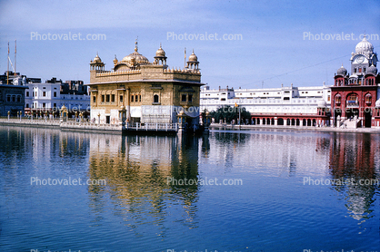 Amritzar Temple, Golden Temple, reflection, water, moat, Sikh