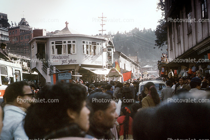 Crowded Street, Buildings, Darjeeling