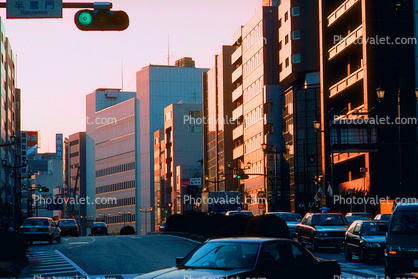 cityscape, buildings, cars, Tokyo