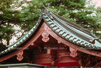Buddhist Temple, shrine, Buddhism, Building, roof detail, Nikko
