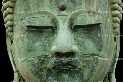 The Buddha at Kamakura, Kanagawa Prefecture, Japan, Statue, Buddha's Eyes