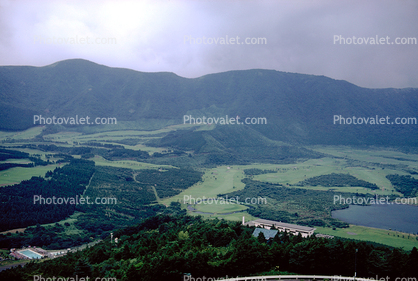 valley, mountains, forest, Hakone