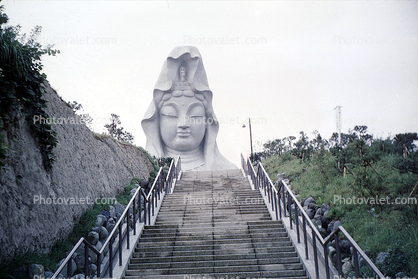 Buddha, vintage, steps, stairs