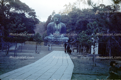The Buddha at Kamakura, Kanagawa Prefecture, Japan, Statue, January 1951