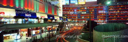 Neon Light, Shops and Stores, Buildings, Night, Tokyo Panorama