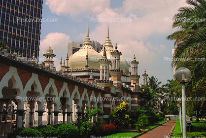 Jamek Mosque, Masjid Jame Mosque, minarets, Kuala Lumpur, landmark