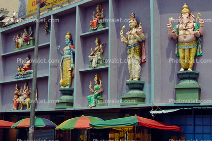 Ganesh, Deity, parasol, statues