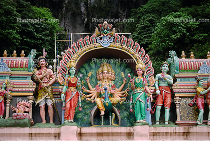 Batu Caves, Hindu shrine, Batumalai Sri Subramaniar Swamy Devasthanam, Deity, statues, Krishna