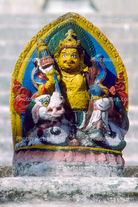 Small Shrine, Deity, Stupa Boudhanath, Statue, Kathmandu, Sacred Place, Buddhist Shrine, temple, building