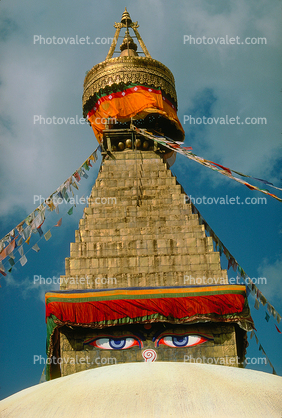 Stupa Boudhanath, Dome, Kathmandu, Sacred Place, Buddhist Shrine, temple, building
