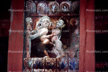 Erotic Carving, Wooden, Bhaktapur, Nepal