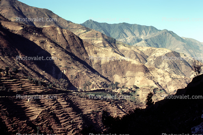 terrace, Mountains, Steep, near Pokhara