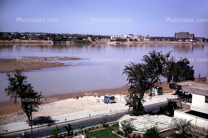 Tigris River, Trees, Buildings, Baghdad