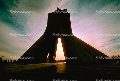Meidan-e-Azadi, Azadi Tower, (Freedom Square), Monument, famous landmark, Sunset, Sunclipse