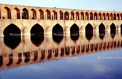 Water, Reflection, Esfaha, Bridge-of-33-arches, Zayandeh River, Isfahan