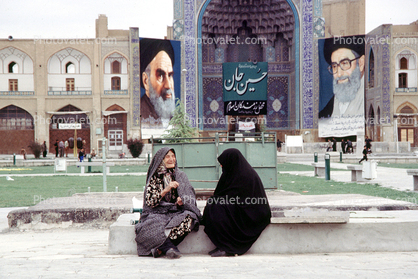 Women Chatting, Berka, posters, Mosque