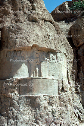bar-Relief sculpture, Naqsh-e Rustam, Necropolis, Marvdasht cultural complex, Landmark, Fars province, Iran