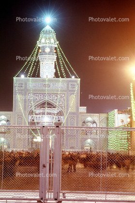 Minaret, nighttime, night, Mashhad, Khorasan Province
