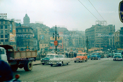 Cars, automobile, vehicles, Istanbul, 1950s