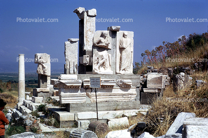 Roman Baths, Ruins, bar-Relief, Ephesus