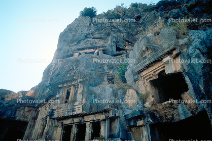 Cliff Dwellings, Cliff-hanging Architecture, Myra, Cave Entrance