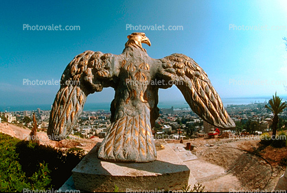 Eagle Sculpture, Statue, Baha'i Shrine and Gardens, Headquarters, Haifa