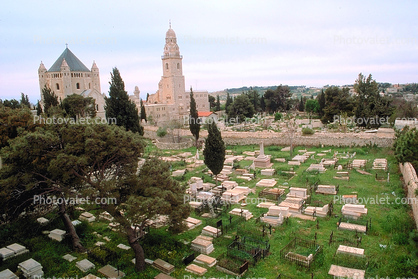 Cemetary, Church of the Dormition of the Virgin Mary, Mount Zion, Jerusalem, Landmark