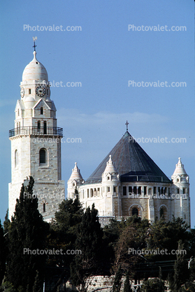 Church of the Dormition of the Virgin Mary, The bell tower of Dormition Abbey, Mount Zion, Jerusalem