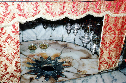 Silver Star, Church of the Nativity, (supposed birthplace of Jesus Christ), Grotto of the Nativity, Bethlehem