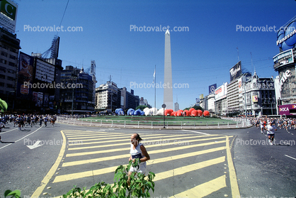 Obelisk, Crosswalk, Landmark, Buenos Aires