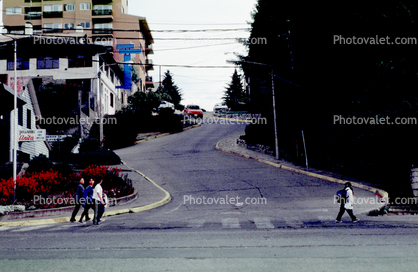 S-Curve, People, Crosswalk, San Carlos de Bariloche, Patagonia