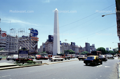 Obelisco de Buenos Aires, Obelisk, Street, Landmark, Plaza de la Republica, (Republic Square)