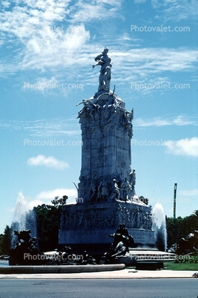 Monumento de los Espa?oles, Monument, Landmark, Statue, Water Fountain, aquatics, Sarmiento y Libertador, Palermo district, Buenos Aires