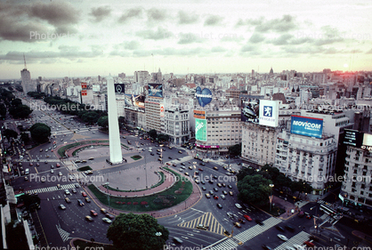 Obelisco de Buenos Aires, Obelisk, Street, Landmark, Plaza de la Rep?blica, (Republic Square), Buenos Aires